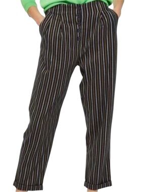 Topshop High Waisted Multicolor Pinstripe Trousers